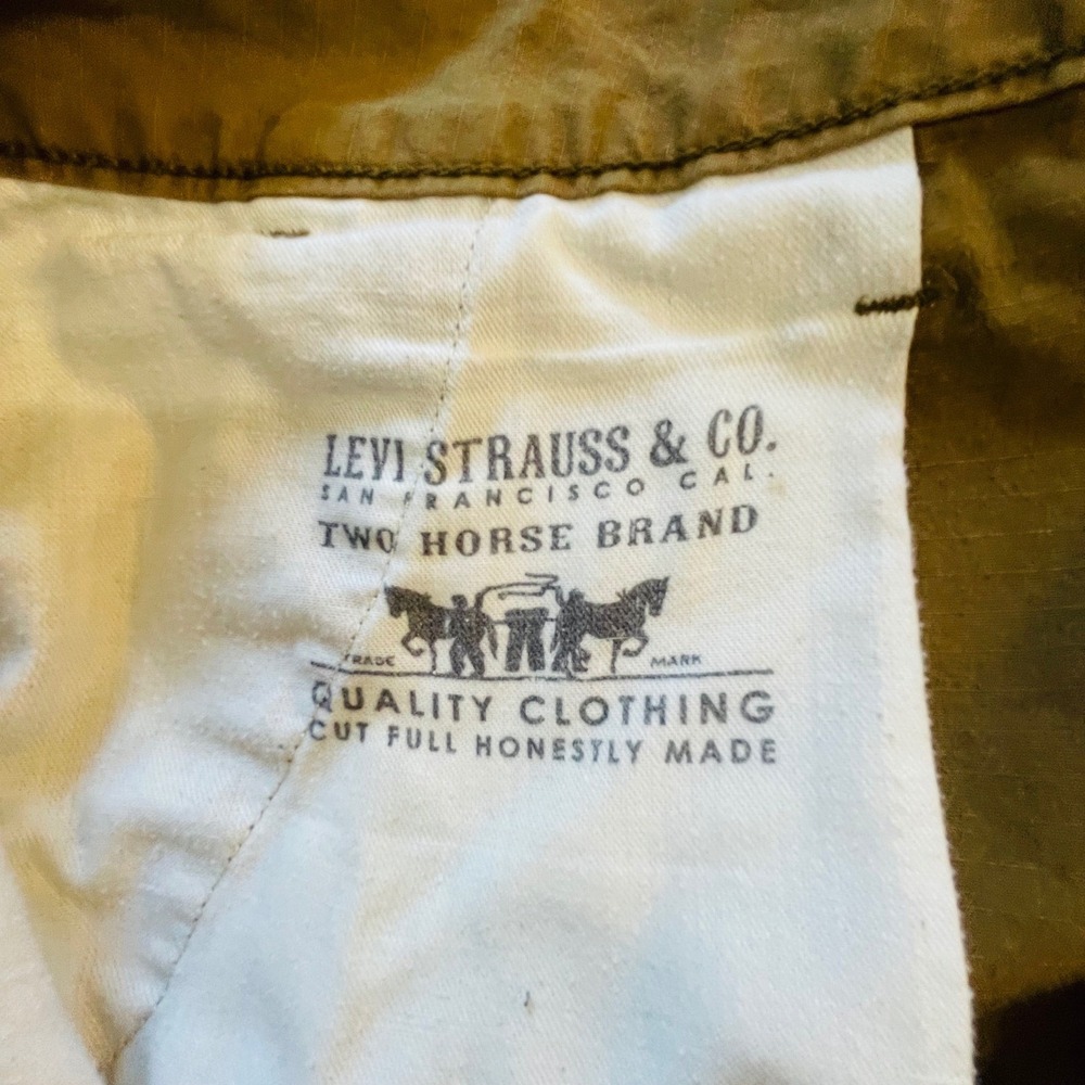 Levi's Cargo Shorts Mens 38 Green Ripstop Multi Pocket Utility Outdoor Casual - Picture 10 of 11